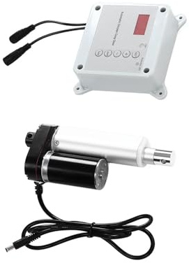 Ouvre-Porte Automatique de Poulailler 12V 30W, Synchronisation Photosensible, Ouvre-Porte Automatique de Cage à Poulet et Kit de Télécommande Plus Proche (Prise UE 100-240V)