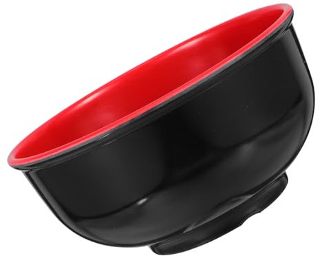 COLLBATH Cuenco Ramen Japonés Tazón De Sopa Multifuncional Rojo Y Negro Cuenco Irrompible Para Fideos Y Arroz Vajilla Japonesa Elegante Para Casa Y Restaurante