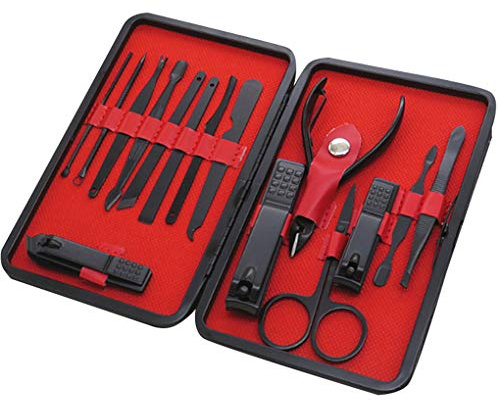 15-teiliges Nagellack-Werkzeug-Set, Beauty-Maniküre-Set, Nagelknipser, Klemmzange, Scheren-Set, Edelstahl, 15-teilig und 3