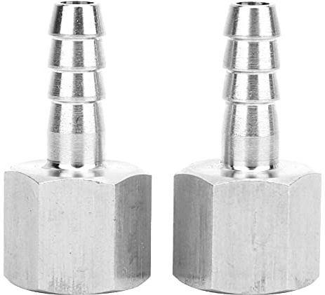 Baxnore 2 pièces 3/8 pouces BSPP connecteur à filetage femelle joint cannelé raccord rapide en acier inoxydable 304 raccord pneumatique pour outils de compresseur d'air usage indus (3/8-6mm)