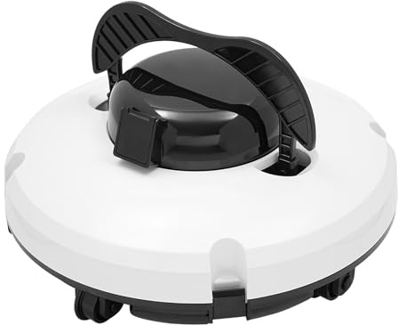 soudesileim Poolroboter Automatisch mit 120 Min Laufzeit, Dual Motoren, 180µm Feinfilter, Kompakt und Leicht, Poolsauger für Flache Böden und Oberirdische Pools