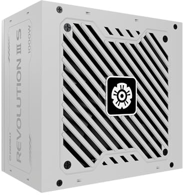 ENERMAX Revolution III S 1000W Netzteil vollmodular 80+ Platinum 12V-2x6 WH | Cybenetics Platinum, PCIe 5.1 12V-2x6, 120mm FDB-Lüfter Semi-Fanless, 105°C japanische Kondensatoren ERV1000P-AHP-W