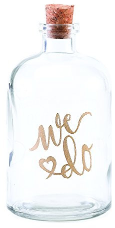 Hortense B. Hewitt Wedding Accessories Decanter, We Do Sand Ceremony Cylinder or Vase, 5.5-Inch, We Do