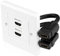 conecto HDMI Anschlussdose mit Ethernet Kanal für Wandeinbau Unterputz, Präzisions-Steckkontakte, 2-Fach weiß