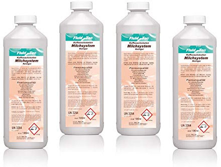 Fluid-Tec 4 Liter Milchsystemreiniger Milchschaumreiniger Milchschaumdüsenreiniger Konzentrat für Kaffeevollautomaten Kaffeemaschinen