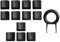 Qupei Metal Keycaps OEM(12 Keys) FPS/MOBA for 60%/87/104/108 for MX Switches Mechanical Keyboard, Ultra-Thin FPS & MOBA Gaming Keyboard Caps for Cherry Mx Switch (Black)
