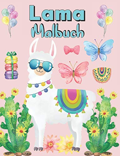 Lama Malbuch: 40 Motive zum Ausmalen für Erwachsene und kinder, Jungen und Mädchen. Anti-Stress Geschenke