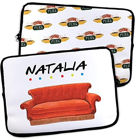 Housse pour Ordinateur Portable et Tablette. Personnalisé avec Nom. Housse Macbook Air 13. Néoprène. Pochette Sacoche pour Chromebook Ultrabook Netbook Tablette. Friends