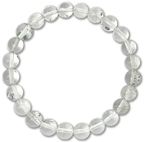 cotigo - Pulsera de Piedra Natural - Pulsera Hilo Elastico con Cuentas Piedra Natural - Distintas Piedras Semipreciosas para Mujer, Hombres Yoga Regalo (Cuarzo Blanco)