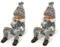 DARO DEKO Winterkind Kantenhocker Junge 22cm grau weiß Dekofigur Weihnachtsdeko 2 Stück