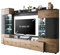 Homeface Florina VA Wohnkombination Set 4-Teilig - Modern - Front: MDF Hochglanz - Farbe: Braun/Grau - TV Wand - B/H/T: 302,2 x 193,3 x 53,2
