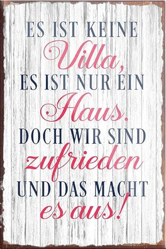 schilderkreis24 – Schöner Spruch “Es ist Keine Villa..“ Magnet Deko Zitat Familie Kühlschrankmagnet Geschenkidee Geburtstag Weihnachten 9x6 cm