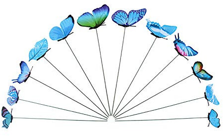Topf-Pflanzer im freien Art Garden Werft Dekorationsstangen Blumenbett-Werft Home Dekor Ausgefallene Zimmerpflanzen (Blue, One Size)
