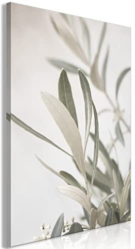 murando - Wandbilder XXL Olivenbaum 80x120 cm Vlies Leinwandbild 1 tlg Kunstdruck modern Wandbilder XXL Wanddekoration Design Wandbild Zweige Blätter Natur Botanik Pflanze b-B-10107-b-a