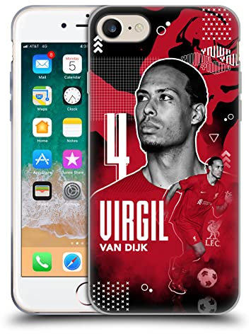 Head Case Designs Officially Licensed Liverpool Football Club Virgil van Dijk 2022/23 First Team Gel Case [Military Grade Protection] Compatible With Apple iPhone 7/8 / SE 2020 & 2022