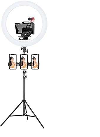 Generic Tragbare Teleprompter verwendet für Video Live Streaming Smartphone Tablet DSLR Kamera Teleprompter Kit Professionelles Tool zum Auffordern der Blogger-Zeilen mit Fernbedienung (Color : Q)