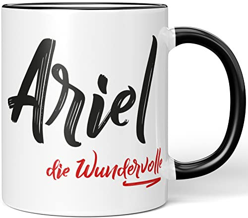 JUNIWORDS Tasse, Ariel, die Wundervolle, Schwarz (5210698)