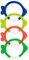 Acan Tradineur - Set de 4 Aros de Colores con Forma de pez para Buceo, plástico, Juegos acuáticos, Piscina, coordinación Mano-Ojo, Conciencia del Espacio, natación, niños, 19 x 14,5 cm