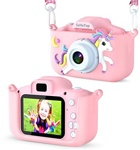 Kinder Kamera, 2.0”Display Digitalkamera Kinder,Geburtstagsgeschenk für Madchen Kind 3 4 5 6 7 8 9 10 11 12 Jahre,1080P HD Anti-Drop fotoapparat kinderspielzeug Weihnachten Spielzeug für mädchen