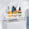 Belle Vous Organizer Bagno Cucina - Portaoggetti Doccia in Acciaio Inox - Porta Detersivi Salvaspazio - Mensola Lavabo per il Bagno - Ripiano Salva Spazio - Bianco