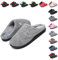 Git-up Pantoufles en Mousse à Mémoire de Forme pour Hommes et Femmes Chaussures de Maison Douces Chaudes et Larges Semelle Intérieure et Extérieure Antidérapante, Feutre-Gris 40/41