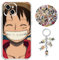 Staremeplz Compatible with iPhone XS Case One -Piece Luffy Anime Design [With Keychain and 50pcs Stickers] Cartoon Transparent Soft Silicona Case for iPhone XS