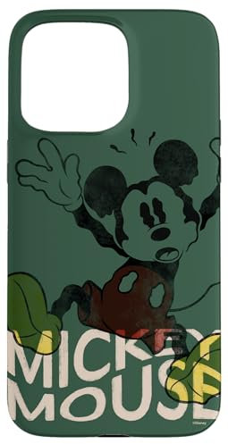 Hülle für iPhone 15 Pro Max Disney Mickey Mouse Gruseliges Wiggly Silly Retro-Distressed-Design