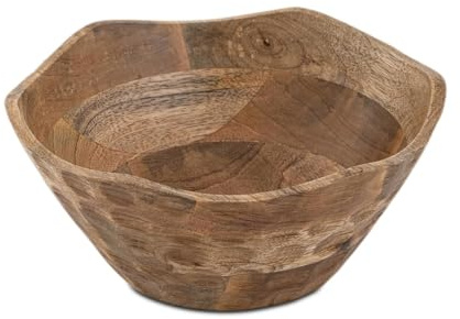 Amago home Dekoschale Holzschale H6cm rund Origin schlicht Mangoholz massiv Größe ø 25 cm