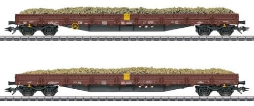 Märklin Niederbordwagen-Set Res-x, DB AG, Ep. VI (WECHSELSTROM/AC), 1 Stück, Holz, 120 cm, für Erwachsene und Modellbahn-Enthusiasten, Alle Altersgruppen, unisex