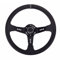 Sport Lenkrad,Sportlenkräder 350 mm 14 Zoll Deep Dish Rennlenkrad, PVC-Leder, Aluminiumrahmen, leichtes 9-Loch-Sportlenkrad und Hupenknopf