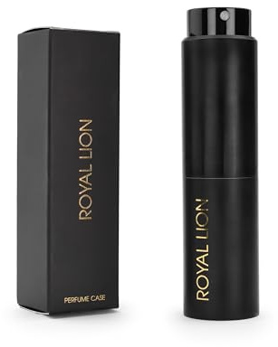 Royal Lion Twist Case Parfum Travel Set 2 - Reisezerstäuber - Hochwertiger Suit mit Extrait de Parfum KING FOR MEN, frisch-würzig holziger Duft, 2 x 20 ml