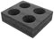 Wensmy Porte-gobelet en mousse pour boissons à emporter - Plateau de transport en mousse pour fête, camping-car, camping (4 trous)