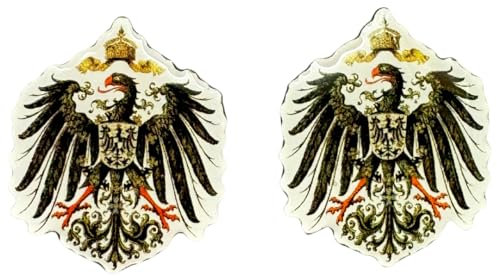 Anstecknadel Adler, Deutsches Reich 1871, 2er Set, detailliert bedruckt, Geschenkverpackung