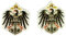 Anstecknadel Adler, Deutsches Reich 1871, 2er Set, detailliert bedruckt, Geschenkverpackung