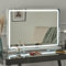 Ereousa Hollywood Spiegel mit dimmbarer Beleuchtung, 80x55 cm Schminkspiegel mit 3 Lichtfarben und Touchscreen, langlebiger Schminktisch Spiegel für Make-up