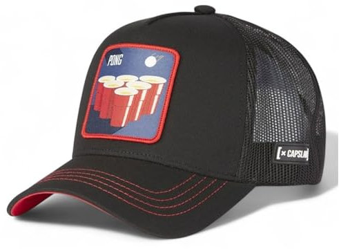 Capslab Pong Patch A-Frame Trucker Cap Schwarz - One-Size
