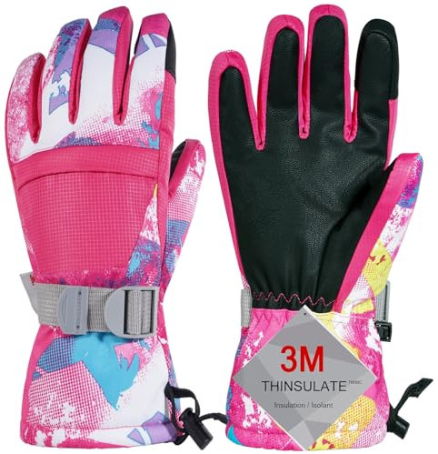 Pnosnesy Ski-Handschuhe, die wärmsten Wasserdichten und atmungsfreien Schnee-Handschuhe bei kaltem Wetter, sowohl für Männer als auch für Frauen, geeignet für Eltern und Kinder im Freien