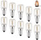 10 Stück E14 Backofenlampe 25W, 300 Grad Backofen Glühbirne 230V Dimmbar Salzlampe Glühbirne Ofenlampe Kochbirne 2700K Warmweiß für Kühlschranklampe Nähmaschine Mikrowellenlampe
