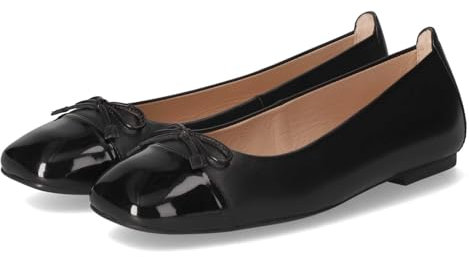 Unisa Damen Ballerinas Belle Schwarz Glattleder, Größe:38, Farbauswahl:schwarz