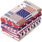 BrightGlow Baumwolle Stoff 7 Stück 25x25cm Baumwollstoff Meterware Patchwork Stoffpaket Stoffreste zum Nähen Baumwolle Stoffbündel Baumwolltuch für Patchwork Quilten DIY Handwerk Stern-Streifen