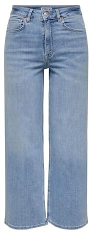 ONLY Female Jeans mit weitem Bein ONLMADISON Hohe Taille Weiter Beinschnitt Verkürzt Jeans