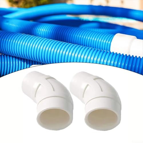 2er-Pack weißer PVC-Poolreiniger, 45-Grad-Ellenbogen-Ersatz-Set für Zodiac Baracuda W70244, Poolreiniger-Ersatzteile