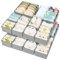 Homsorout 15 Pack Drawer Organisers Foldable Storage Box - Fabric Clothes Wardrobe Dresser Organization Drawer Dividers Cubes for Socks, Underwear, Ties, Bedroom, Grey