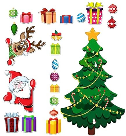 Christmas Tree Fridge Magnets, Magnetic Christmas Tree for Refrigerator Decoration, Christmas Refrigerator Magnetic Stickers, Christmas Magnets Home Decor for Fridge Door Car