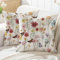 Jayusaror Kissenbezug 40x40 Frühling Bunte Blumen Blätter Outdoor Sofakissen Landhausstil Kissenhüllen Dekokissen Kissen Couchkissen Kissenbezüge Zierkissenbezug Garten Sofa Deko，2er Set