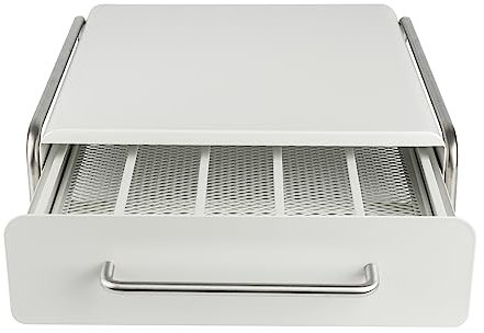 Tiroirs à Capsules Compatible pour Tassimo,Porte Dosette Tassimo, Tiroir de Rangement/Support de Machine 2 en 1 pour La Machine de Tassimo-30.5 * 31.5 * 10cm-(36 pièces) blanc