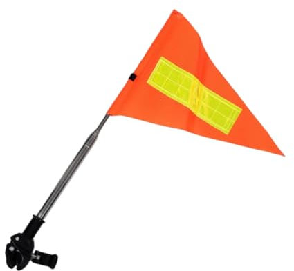 Fahrradflagge Mit Pole Zur Sicherheit - Reflektierende Sichtbarkeitsflagge, Wasserdichtes Wimpelzubehör | Versenkbares Warnsignal Für Kids Bike Scooter Rollstuhl Golfwagen Outdoor Ride Daytime Travel