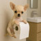 Hunde-Papierhalter, niedlicher 3D-Katzen-Papierhandtuchhalter zur Wandmontage, dekorativer Tier-Toilettenpapierhalter, einzigartiges Geschenk für Hundeliebhaber, Wohnaccessoires für Küche und Bad (#F)