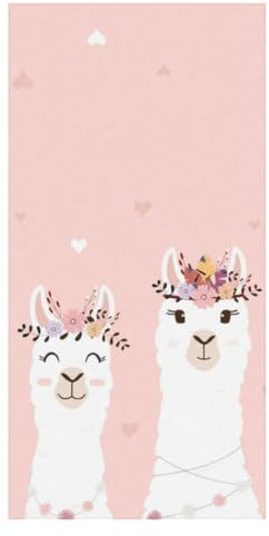 JiuPopular Strandtuch, niedliches Lama-Badetuch, Pool-Handtuch, ideal für Fitnessstudio, Schwimmen, 80 x 160 cm