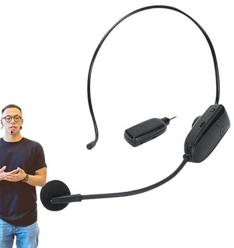 Amplificatore vocale Microfono senza fili, amplificatore vocale portatile | Amplificatore di voce ricaricabile da 2,4 G, amplificatore portatile, cuffie microfono wireless per conferenze degli